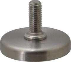 Sugatsune - 3/8-16 Bolt Thread, Stud Mount Leveling Pad & Mount - 792 Max Lb Capacity, 1-31/32" Base Diam - Benchmark Tooling