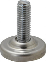 Sugatsune - 3/8-16 Bolt Thread, Stud Mount Leveling Pad & Mount - 352 Max Lb Capacity, 1-17/64" Base Diam - Benchmark Tooling