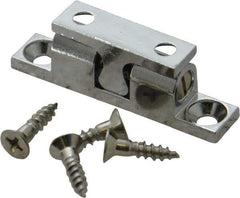 Sugatsune - 1.97" Long x 0.39" Wide x 0.63" High, Zinc Alloy Tension Catch - Chrome Plated, 2.9(6.4) N/Lb Pull Force, 3.1(6.8) N/Lb Push Force, 1-3/16" Long Strike, 23/64" Wide Strike - Benchmark Tooling