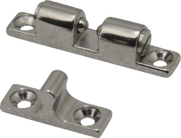 Sugatsune - 1.67" Long x 0.31" Wide x 0.54" High, Stainless Steel Tension Catch - Polished Stainless Steel Finish, 1.3(2.9) N/Lb Pull Force, 2.0(4.4) N/Lb Push Force, 7/16" Long Strike, 19/64" Wide Strike - Benchmark Tooling