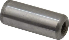 Gibraltar - 1/2" Diam x 1-1/4" Pin Length C-1215 Case Hardened Steel Pull Out Dowel Pin - 1 Beveled & 1 Threaded End - Benchmark Tooling