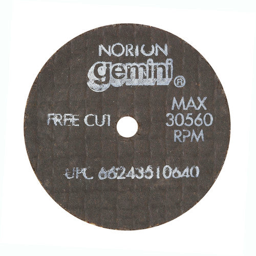 ‎2-1 /2″ × 0.060″ × 1/4″ Gemini Small Diameter Cut-Off Wheel Type 01 Straight Aluminum Oxide - Benchmark Tooling