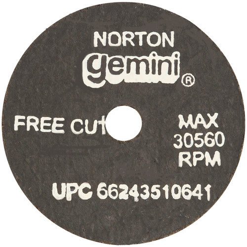 ‎2-1 /2″ × 0.060″ × 3/8″ Gemini Small Diameter Cut-Off Wheel Type 01 Straight Aluminum Oxide - Benchmark Tooling