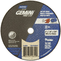 4″ × 1/8″ × 3/8″ Gemini Small Diameter Cut-Off Wheel Aluminum Oxide - Benchmark Tooling