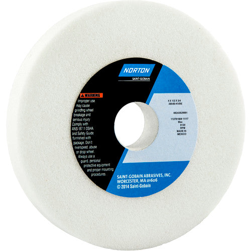 4″ × 1/2″ × 3/4″ 38A Toolroom Wheel Type 01 Straight 60 Grit Aluminum Oxide - Benchmark Tooling