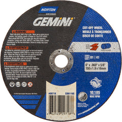 150 mm × 1.6 mm × 5/8″ Gemini Circular Saw Cut-Off Wheel U57A 36 Q Type 01/41 - Benchmark Tooling