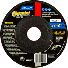 ‎4-1/2″ × 1/8″ × 7/8″ Gemini Non-Woven Depressed Center Wheel Type 27 36 Grit - Benchmark Tooling