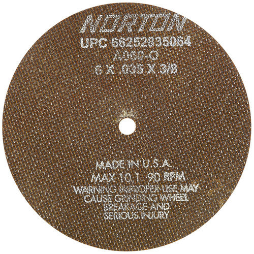 6″ × 0.035″ × 3/8″ Toolroom Cut-Off Wheel Type 01 Straight Aluminum Oxide - Benchmark Tooling