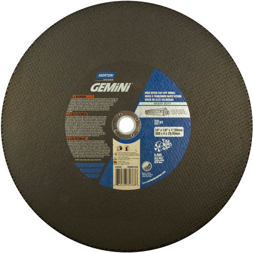 14″ × 1/8″ × 1″ Ductile HD High Speed Cut-Off Wheel Type 01 Straight 24 Grit - Benchmark Tooling