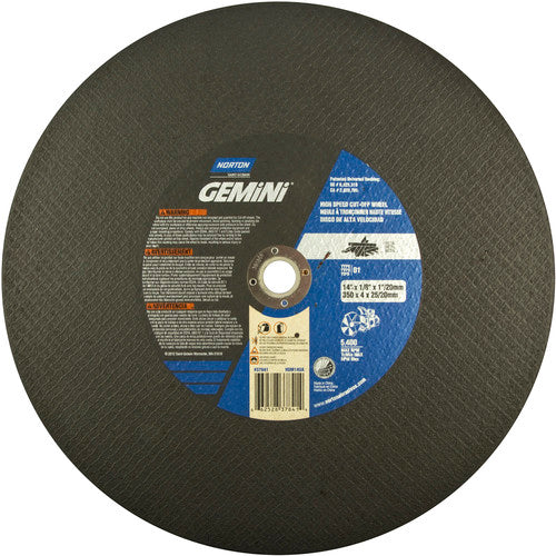 14″ × 1/8″ × 1″ Ductile High Speed Cut-Off Wheel Type 01 Straight Aluminum Oxide - Benchmark Tooling