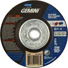 ‎4-1/2 × 3/32 × 5/8 - 11″ Gemini Cutting Wheel A 30 Q BDA Type 27/42 - Benchmark Tooling