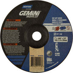 7″ × 0.045″ × 7/8″ Gemini Non-Woven Depressed Center Wheel Type 27 24 Grit - Benchmark Tooling