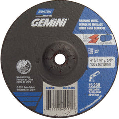 4 × 1/4 × 3/8″ Gemini Grinding Wheel A 24 Q BDA Type 27 - Benchmark Tooling