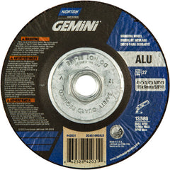 ‎4-1/2″ × 1/4″ × 5/8″ Gemini Non-Woven Depressed Center Wheel Type 27 - Benchmark Tooling