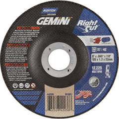 5 x .045 × 7/8″ Gemini RightCut Cutting Wheel A 24 Q BDA Type 27/42 - Benchmark Tooling