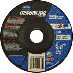 5″ × 5/32″ × 7/8″ Gemini Non-Woven Depressed Center Wheel Type 27 30 Grit Aluminum Oxide - Benchmark Tooling