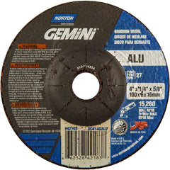 4 × 1/4 × 5/8″ Gemini ALU Grinding Wheel A 46 Q BDA Type 27 - Benchmark Tooling