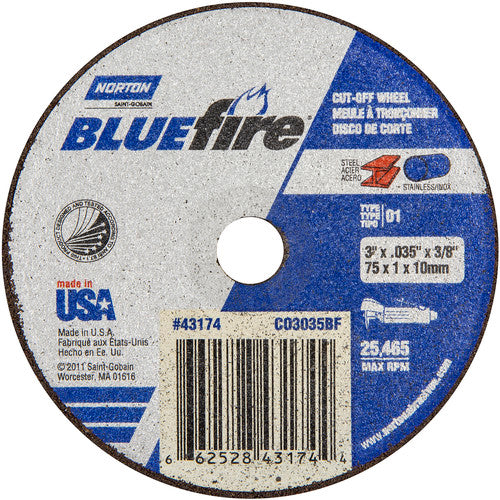 3 x .035 × 3/8″ BlueFire Small Diameter Cut-Off Wheel <=3″ ZA 46 X Type 01/41 - Benchmark Tooling