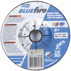 4″ × 1/4″ × 5/8″ BlueFire Non-Woven Depressed Center Wheel Type 27 Zirconia Alumina / Aluminum Oxide - Benchmark Tooling