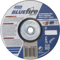 ‎6 × 1/8 × 5/8 - 11″ BlueFire INOX/SS Fast Cut Grinding Wheel ZA 30 U Type 27 - Benchmark Tooling