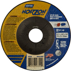 ‎4-1/2″ × 1/8″ × 7/8″ NorZon Plus Non-Woven Depressed Center Wheel Type 27 - Benchmark Tooling