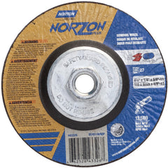 ‎4-1/2″ × 1/4″ × 5/8″ NorZon Plus Non-Woven Depressed Center Wheel Type 27 - Benchmark Tooling