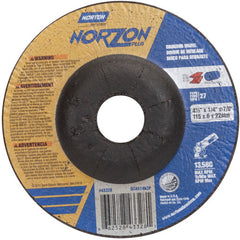 ‎4-1/2″ × 1/4″ × 7/8″ NorZon Plus Non-Woven Depressed Center Wheel Type 27 - Benchmark Tooling