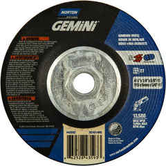 ‎4-1/2 × 1/4 × 5/8 - 11″ Gemini Grinding Wheel A 24 S BDA Type 27 - Benchmark Tooling