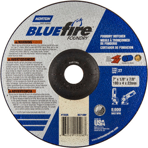 7″ × 1/8″ × 7/8″ BlueFire Non-Woven Depressed Center Wheel Type 27 24 Grit - Benchmark Tooling