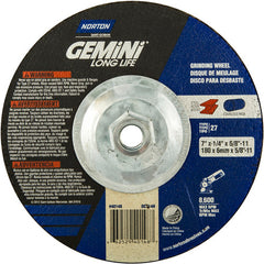 ‎7 × 1/4 × 5/8 - 11″ Gemini Long Life Grinding Wheel A 24 S Type 27 - Benchmark Tooling