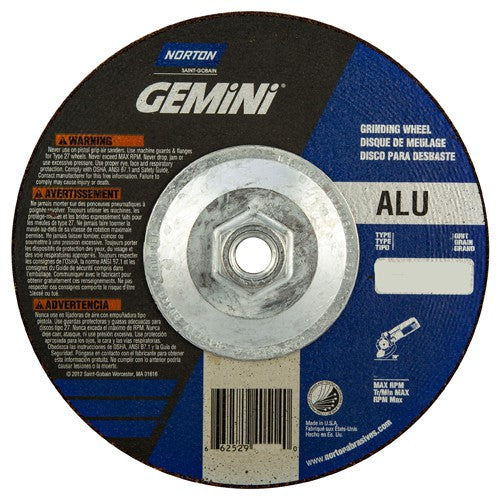 ‎7″ × 1/4″ × 5/8″-11 Gemini Non-Woven Depressed Center Wheel Type 27 24 Grit - Benchmark Tooling