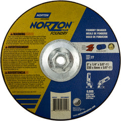 9″ × 1/4″ × 5/8″ NorZon Plus Non-Woven Depressed Center Wheel Type 27 - Benchmark Tooling