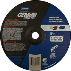 9″ × 1/4″ × 7/8″ Gemini Non-Woven Depressed Center Wheel Type 27 20 Case - Benchmark Tooling