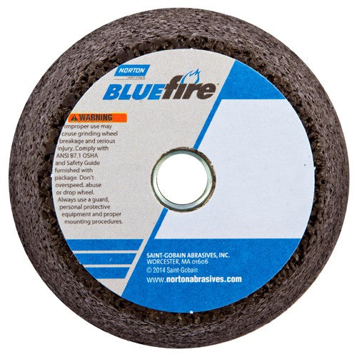 4″ / 3″ × 2″ × 5/8″-11 Snagging Wheel Blue Fire Type 11 Flaring Cup 16 Grit - Benchmark Tooling