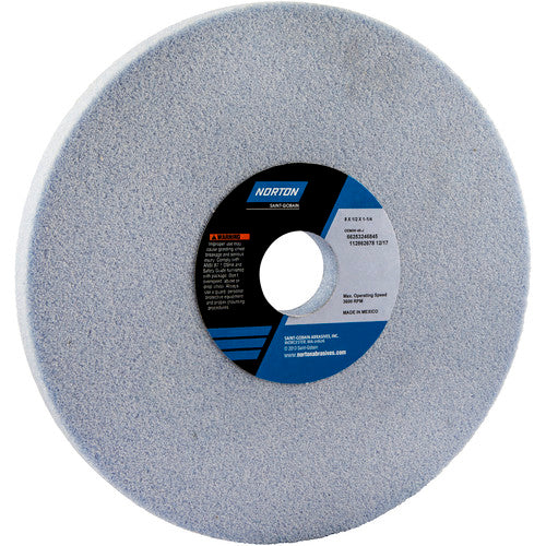 ‎8″ × 1/2″ × 1-1/4″ Gemini Toolroom Wheel Type 01 Straight 46 Grit Aluminum Oxide - Benchmark Tooling