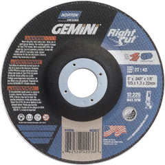 5″ × 0.045″ × 7/8″ Gemini Right Angle Cut-Off Wheel Type 27/42 Aluminum Oxide - Benchmark Tooling