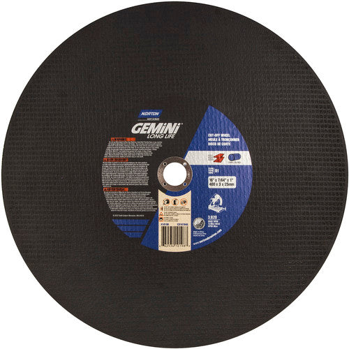 16 × 3/32 × 1″ Gemini Long Life Chop Saw Cut-Off Wheel A 36 P A01 Type 01/41 - Benchmark Tooling