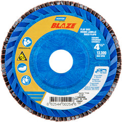 ‎4-1/2 × 7/8″ Blaze Plastic Flat Flap Disc Type 27 60 Grit R980P Premium Ceramic Alumina - Benchmark Tooling