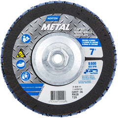 ‎7 × 5/8 - 11″ Metal Fiberglass Conical Flap Disc Type 29 P36 Grit R828 Zirconia Alumina - Benchmark Tooling