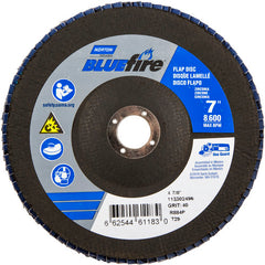 7 × 7/8″ BlueFire Fiberglass Conical Flap Disc Type 29 P40 Grit R884P Zirconia Alumina - Benchmark Tooling