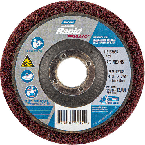 ‎4-1/2″ × 7/8″ Rapid Prep Depressed Center Finishing Wheel 150-180 Grit Aluminum Oxide - Benchmark Tooling