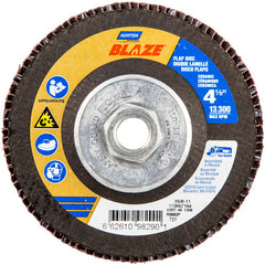 ‎4-1/2 × 5/8 - 11″ Blaze Fiberglass HD Flat Flap Disc Type 27 40 Grit R980P Premium Ceramic Alumina - Benchmark Tooling