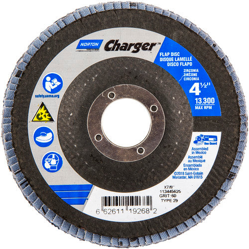 ‎4-1/2″ × 1/4″ × 7/8″ Charger R822 Flap Disc Type 29 Conical 60 Grit - Benchmark Tooling