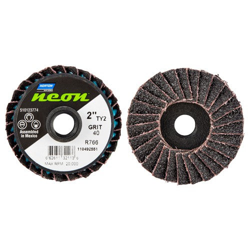 2″ 40 Grit Type TS Blend Neon Mini Flap Disc - Benchmark Tooling