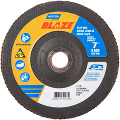 7 × 7/8″ Blaze Fiberglass HD Flat Flap Disc Type 27 40 Grit R980P Premium Ceramic Alumina - Benchmark Tooling