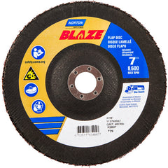 7 × 7/8″ Blaze Fiberglass Conical Flap Disc Type 29 40 Grit R980P Premium Ceramic Alumina - Benchmark Tooling