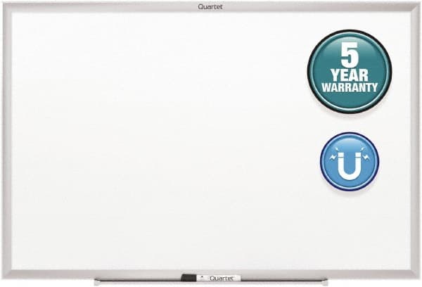 Quartet - 36" High x 60" Wide Magnetic Dry Erase Board - Steel, Includes Dry-Erase Marker & Mounting Kit - Benchmark Tooling