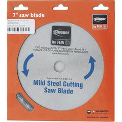 Fein - 7" Diam, 0.7874" Arbor Hole Diam, 36 Tooth Wet & Dry Cut Saw Blade - Carbide-Tipped, Standard Round Arbor - Benchmark Tooling