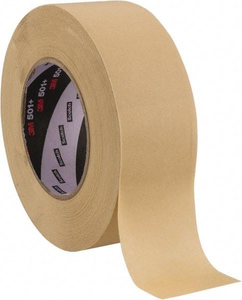 3M - 48mm Wide x 55 m Long Tan Paper Masking Tape - Series 501+, 7.3 mil Thick, 26 In/Lb Tensile Strength - Benchmark Tooling