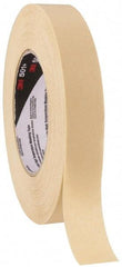 3M - 24mm Wide x 55 m Long Tan Paper Masking Tape - Series 501+, 7.3 mil Thick, 26 In/Lb Tensile Strength - Benchmark Tooling